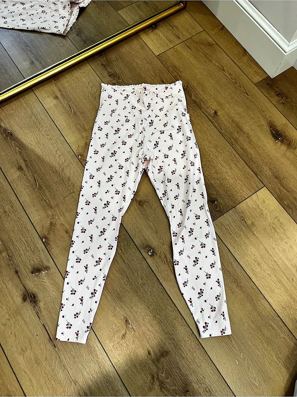 Floral Leggings in light pink